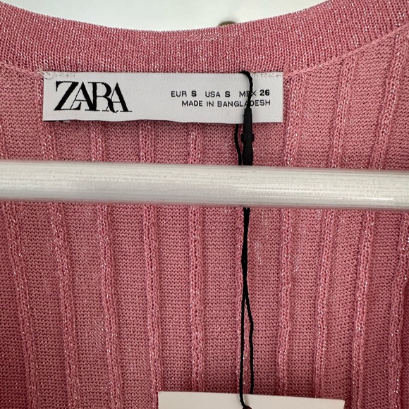 Zara Pink Ribbed Tank Top - Picture 3 of 8